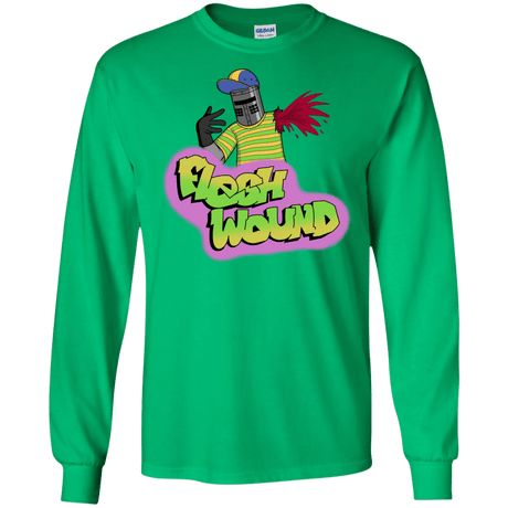 T-Shirts Irish Green / S Flesh Wound Long Sleeve T-Shirt