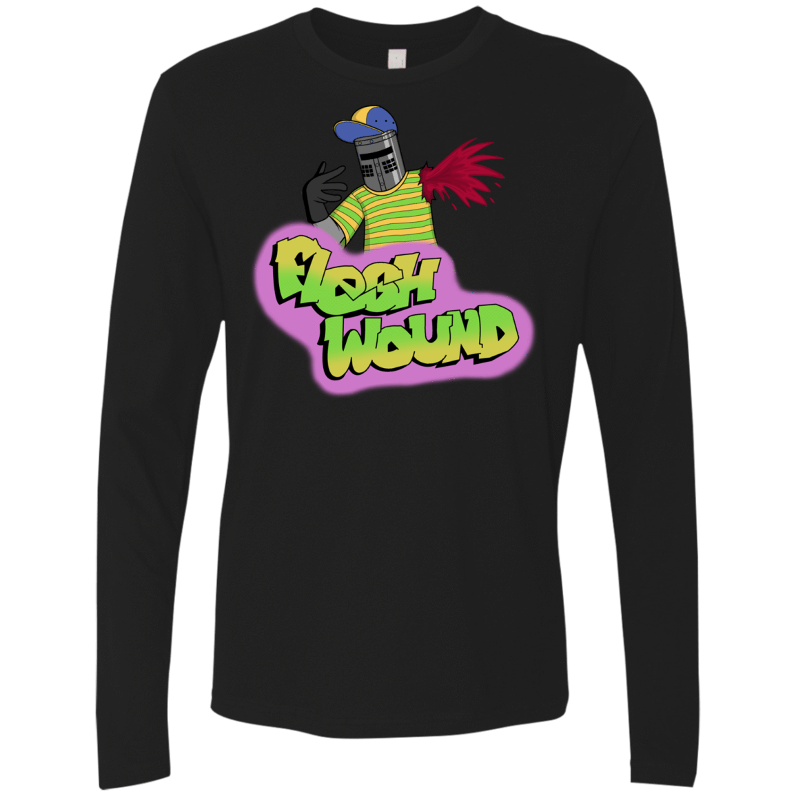 T-Shirts Black / S Flesh Wound Men's Premium Long Sleeve