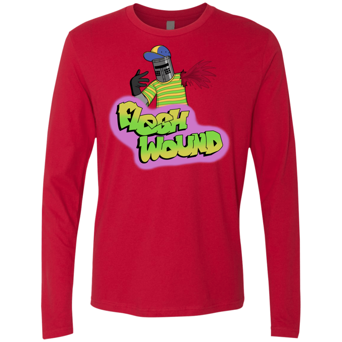 T-Shirts Red / S Flesh Wound Men's Premium Long Sleeve