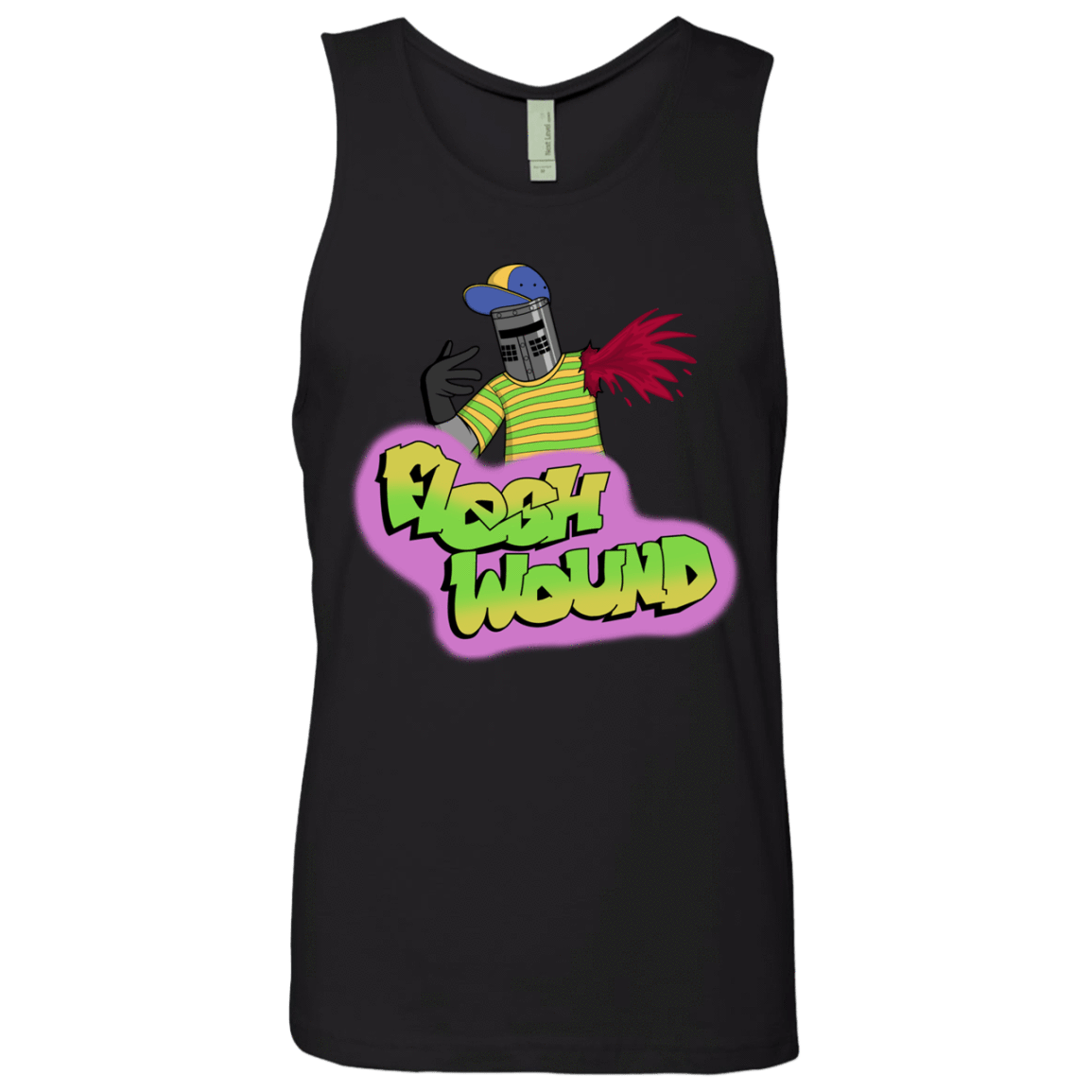 T-Shirts Black / S Flesh Wound Men's Premium Tank Top