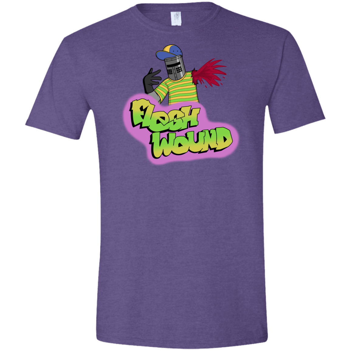 T-Shirts Heather Purple / S Flesh Wound Men's Semi-Fitted Softstyle