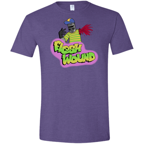 T-Shirts Heather Purple / S Flesh Wound Men's Semi-Fitted Softstyle