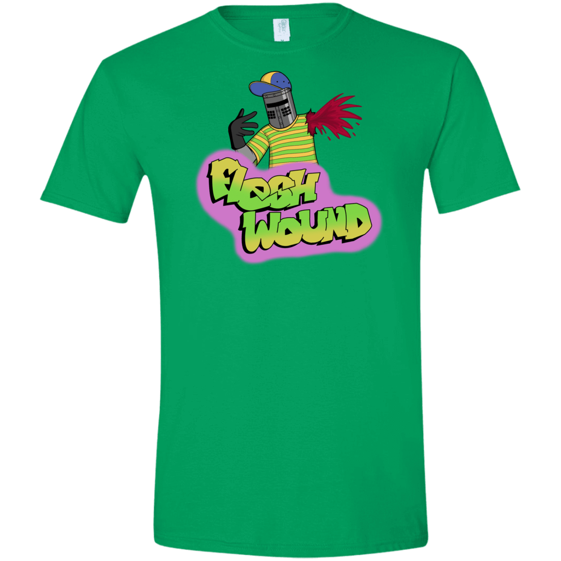 T-Shirts Irish Green / S Flesh Wound Men's Semi-Fitted Softstyle