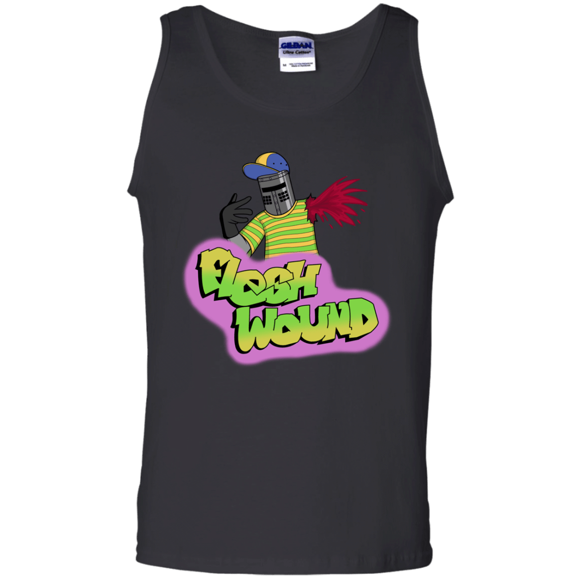 T-Shirts Black / S Flesh Wound Men's Tank Top