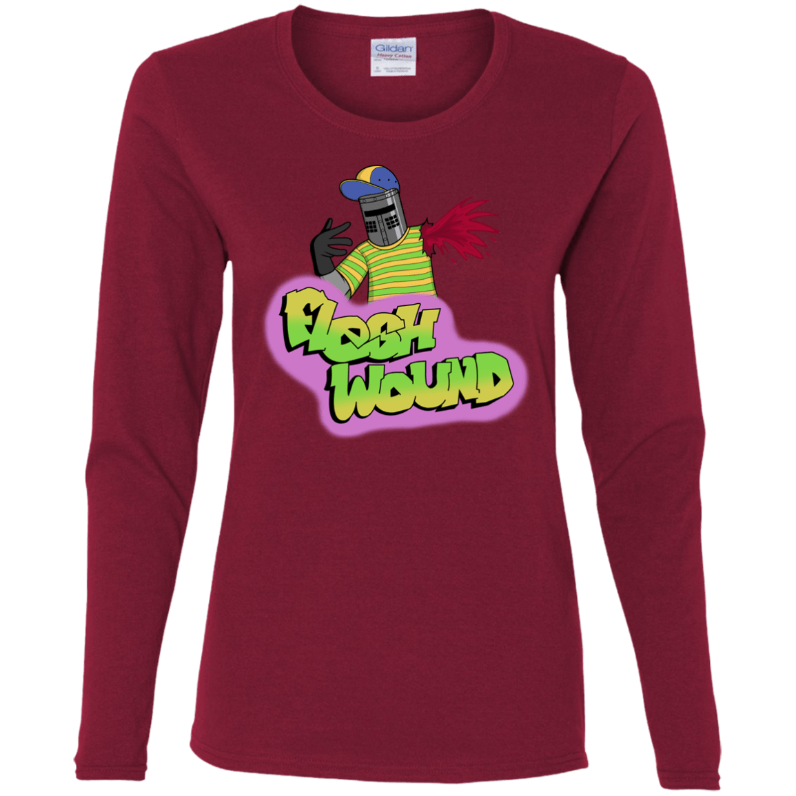 T-Shirts Cardinal / S Flesh Wound Women's Long Sleeve T-Shirt