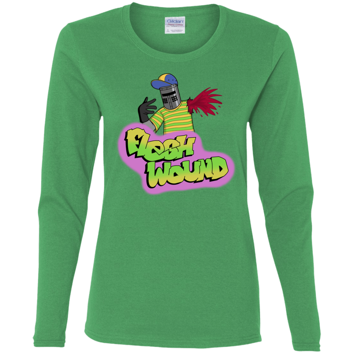 T-Shirts Irish Green / S Flesh Wound Women's Long Sleeve T-Shirt