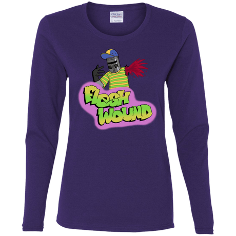 T-Shirts Purple / S Flesh Wound Women's Long Sleeve T-Shirt