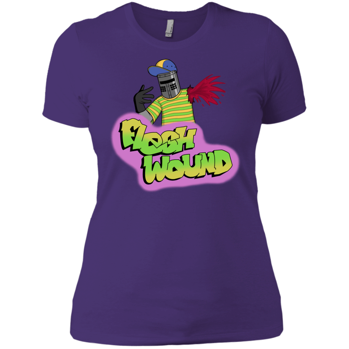 T-Shirts Purple Rush/ / X-Small Flesh Wound Women's Premium T-Shirt