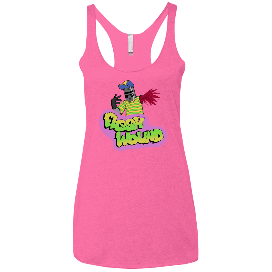 T-Shirts Vintage Pink / X-Small Flesh Wound Women's Triblend Racerback Tank