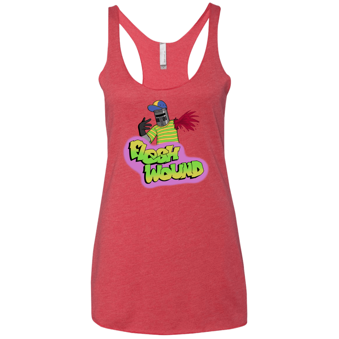 T-Shirts Vintage Red / X-Small Flesh Wound Women's Triblend Racerback Tank