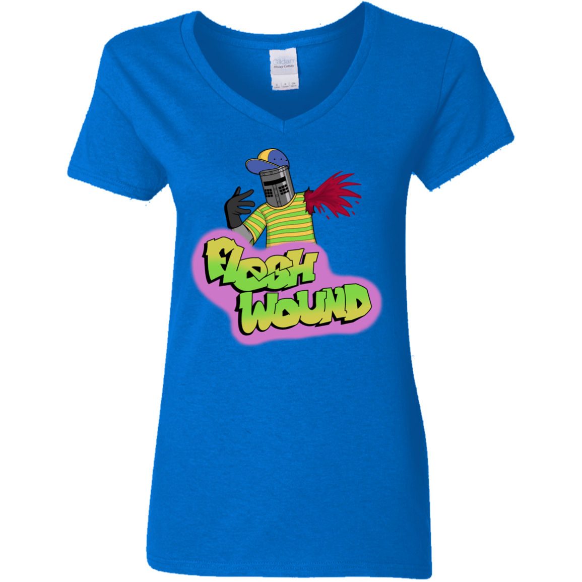 T-Shirts Royal / S Flesh Wound Women's V-Neck T-Shirt