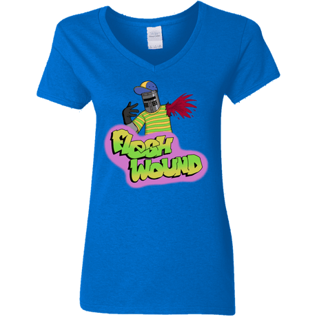 T-Shirts Royal / S Flesh Wound Women's V-Neck T-Shirt