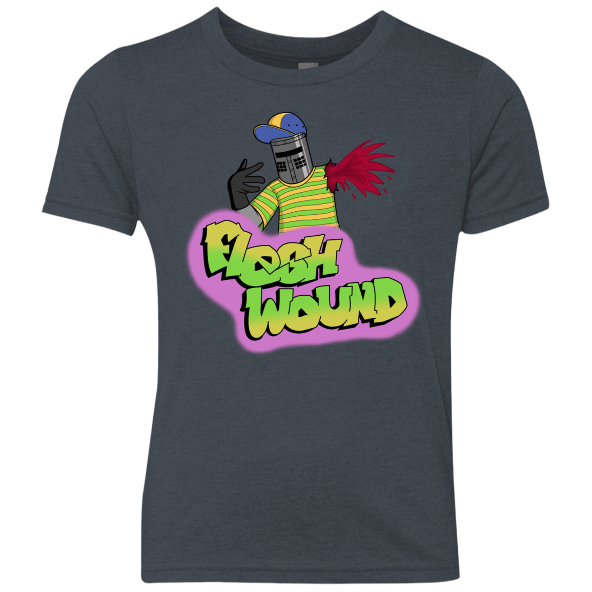 T-Shirts Vintage Navy / YXS Flesh Wound Youth Triblend T-Shirt