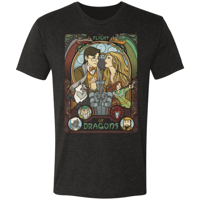 T-Shirts Vintage Black / S Flight of Dragons Men's Triblend T-Shirt