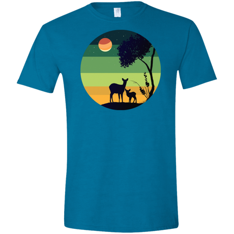 T-Shirts Antique Sapphire / S Florest Men's Semi-Fitted Softstyle