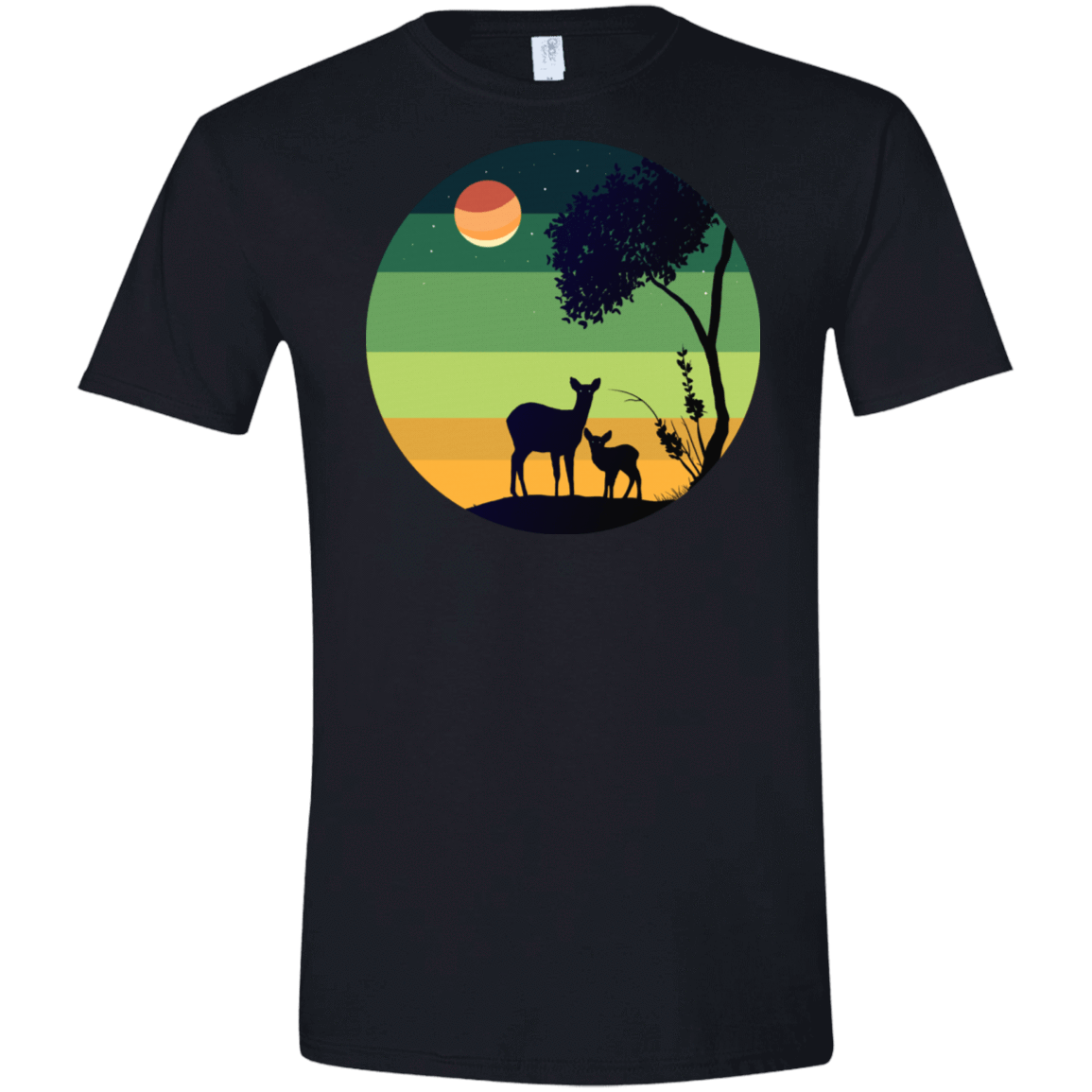 T-Shirts Black / X-Small Florest Men's Semi-Fitted Softstyle