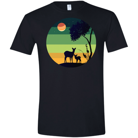 T-Shirts Black / X-Small Florest Men's Semi-Fitted Softstyle