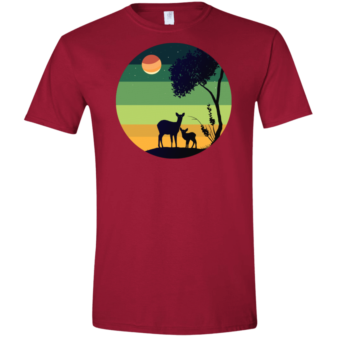 T-Shirts Cardinal Red / S Florest Men's Semi-Fitted Softstyle