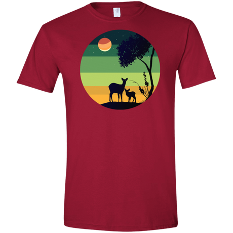 T-Shirts Cardinal Red / S Florest Men's Semi-Fitted Softstyle