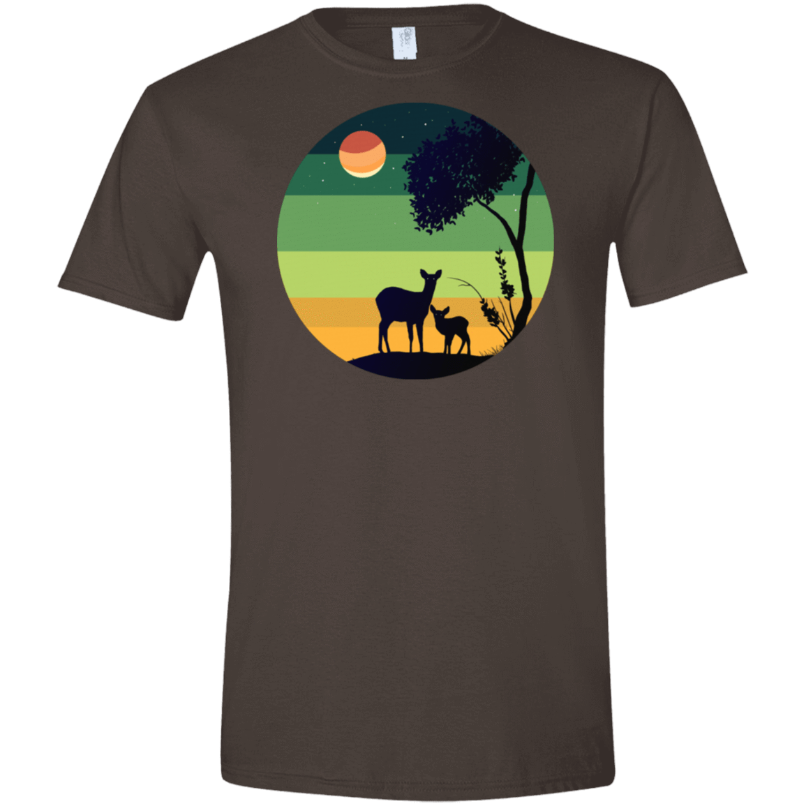 T-Shirts Dark Chocolate / S Florest Men's Semi-Fitted Softstyle