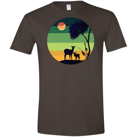 T-Shirts Dark Chocolate / S Florest Men's Semi-Fitted Softstyle