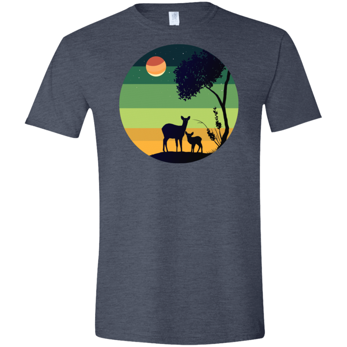 T-Shirts Heather Navy / S Florest Men's Semi-Fitted Softstyle