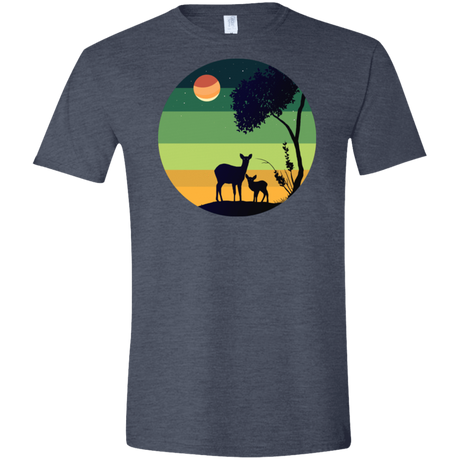 T-Shirts Heather Navy / S Florest Men's Semi-Fitted Softstyle