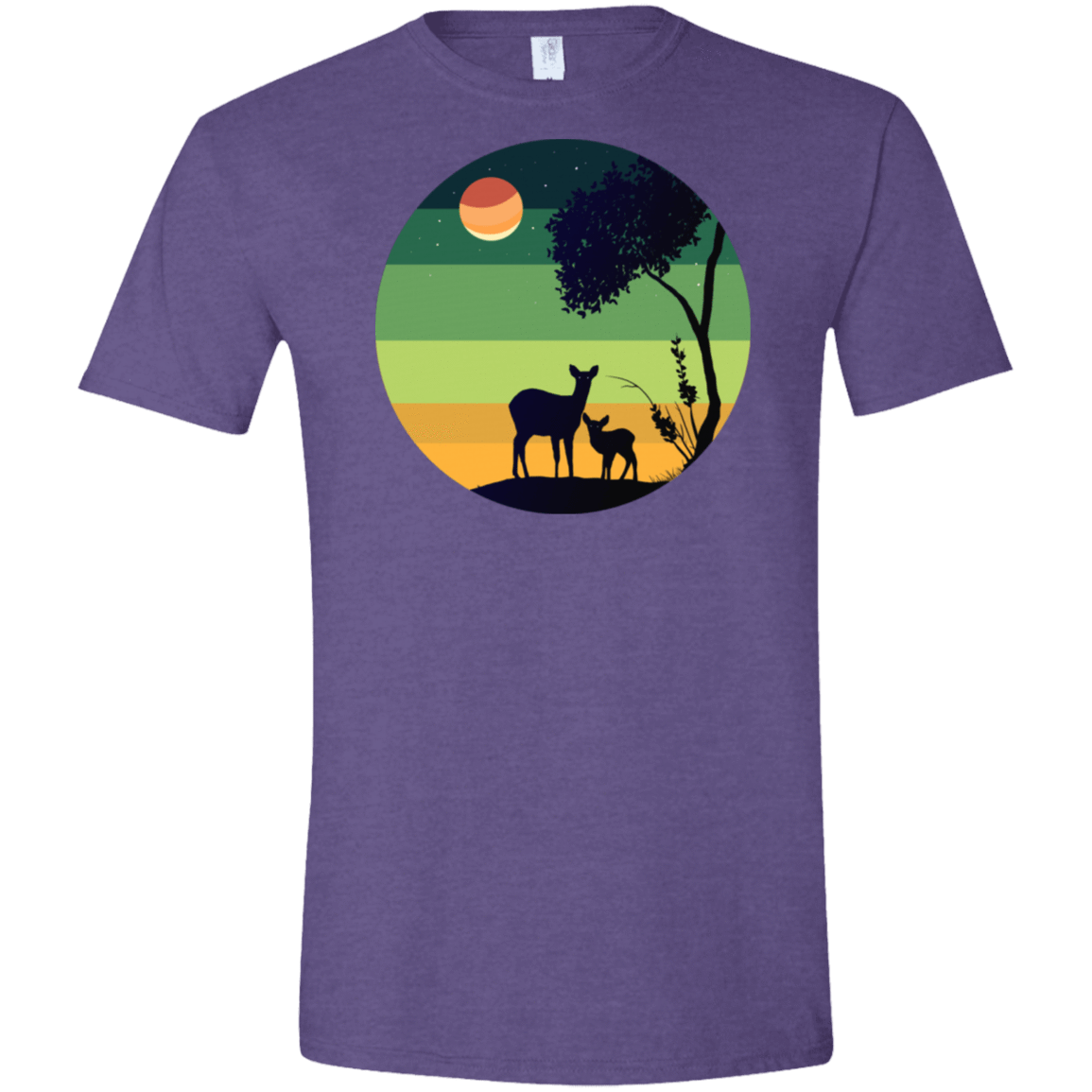 T-Shirts Heather Purple / S Florest Men's Semi-Fitted Softstyle