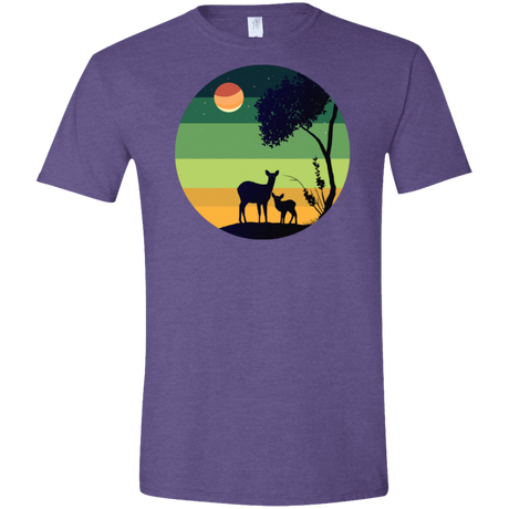 T-Shirts Heather Purple / S Florest Men's Semi-Fitted Softstyle