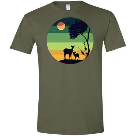 T-Shirts Military Green / S Florest Men's Semi-Fitted Softstyle