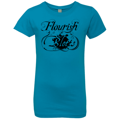 T-Shirts Turquoise / YXS Flourish and Blotts of Diagon Alley Girls Premium T-Shirt