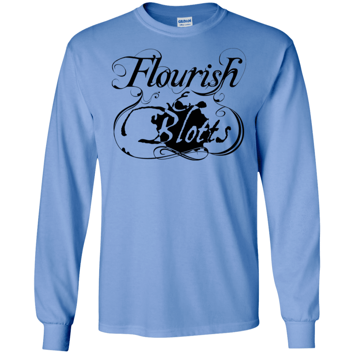 T-Shirts Carolina Blue / S Flourish and Blotts of Diagon Alley Men's Long Sleeve T-Shirt