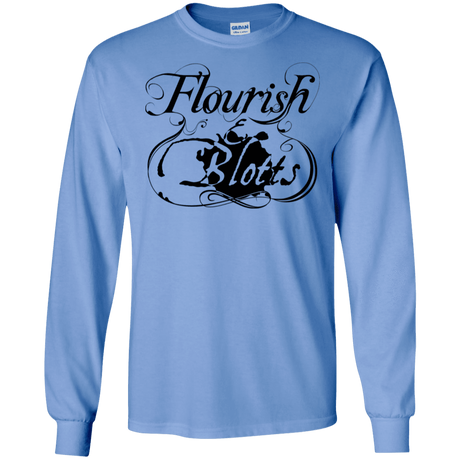 T-Shirts Carolina Blue / S Flourish and Blotts of Diagon Alley Men's Long Sleeve T-Shirt