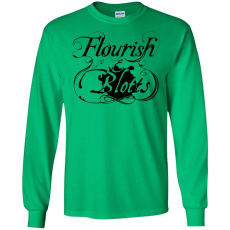 T-Shirts Irish Green / S Flourish and Blotts of Diagon Alley Men's Long Sleeve T-Shirt