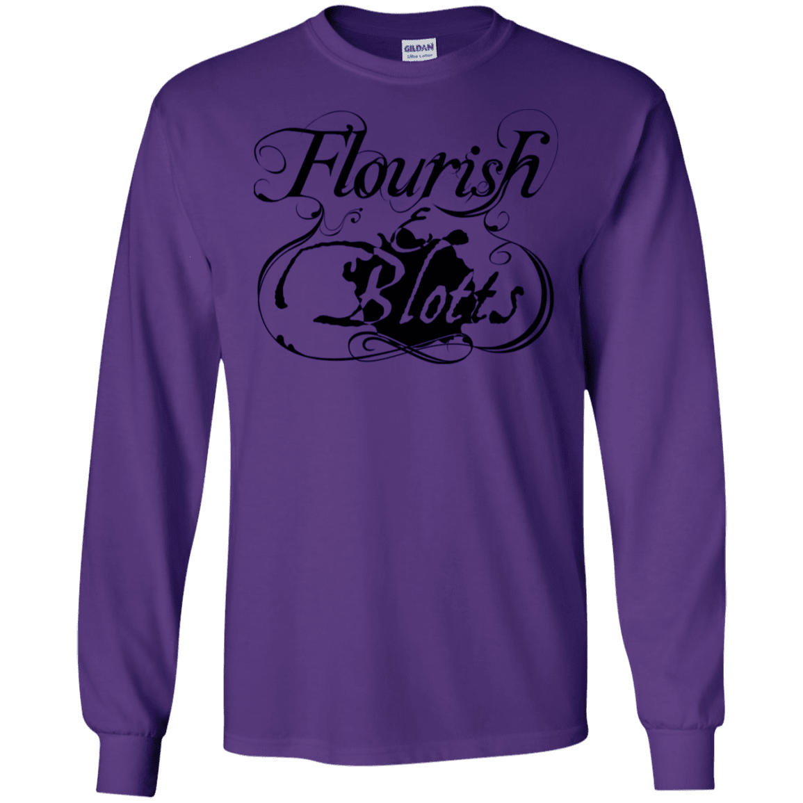 T-Shirts Purple / S Flourish and Blotts of Diagon Alley Men's Long Sleeve T-Shirt