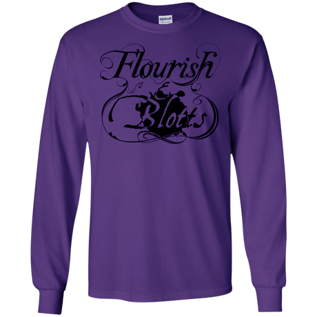 T-Shirts Purple / S Flourish and Blotts of Diagon Alley Men's Long Sleeve T-Shirt