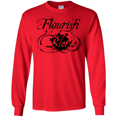 T-Shirts Red / S Flourish and Blotts of Diagon Alley Men's Long Sleeve T-Shirt