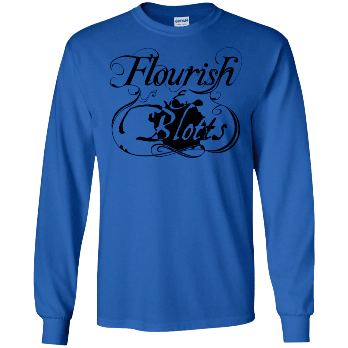 T-Shirts Royal / S Flourish and Blotts of Diagon Alley Men's Long Sleeve T-Shirt