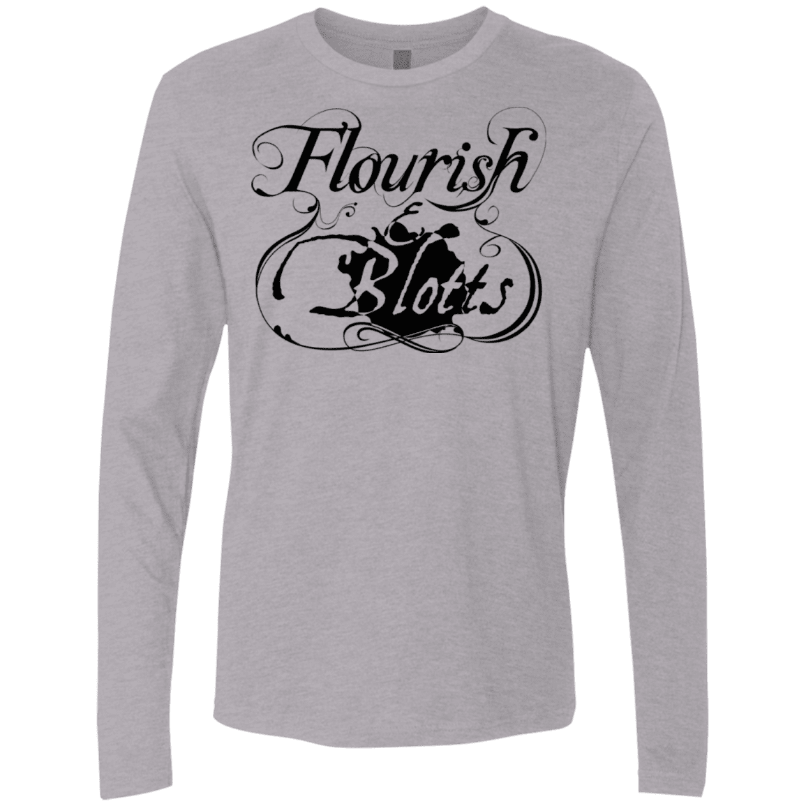 T-Shirts Heather Grey / S Flourish and Blotts of Diagon Alley Men's Premium Long Sleeve