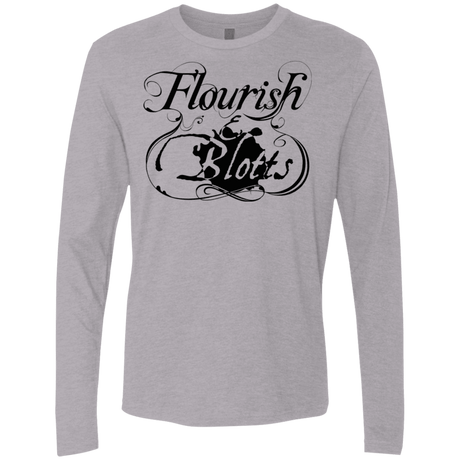 T-Shirts Heather Grey / S Flourish and Blotts of Diagon Alley Men's Premium Long Sleeve