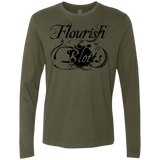 T-Shirts Military Green / S Flourish and Blotts of Diagon Alley Men's Premium Long Sleeve