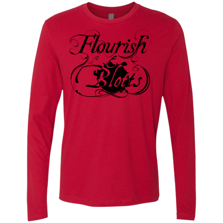 T-Shirts Red / S Flourish and Blotts of Diagon Alley Men's Premium Long Sleeve