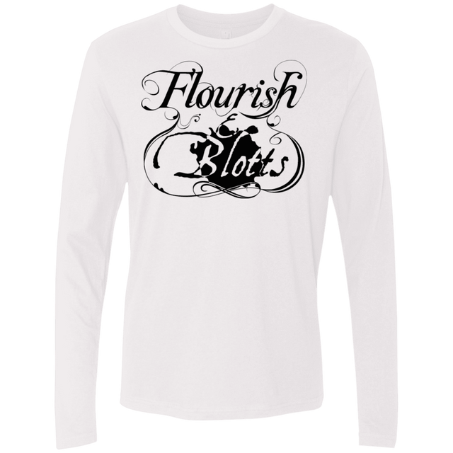 T-Shirts White / S Flourish and Blotts of Diagon Alley Men's Premium Long Sleeve