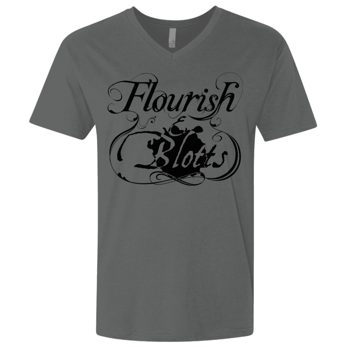 T-Shirts Heavy Metal / X-Small Flourish and Blotts of Diagon Alley Men's Premium V-Neck