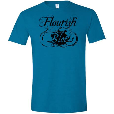 T-Shirts Antique Sapphire / S Flourish and Blotts of Diagon Alley Men's Semi-Fitted Softstyle