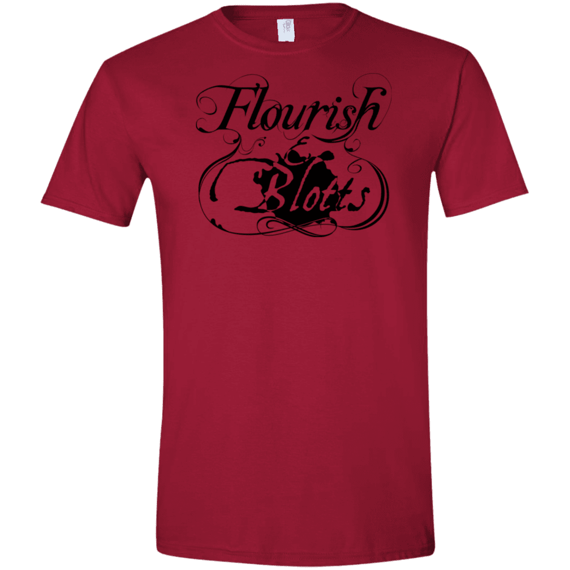 T-Shirts Cardinal Red / S Flourish and Blotts of Diagon Alley Men's Semi-Fitted Softstyle