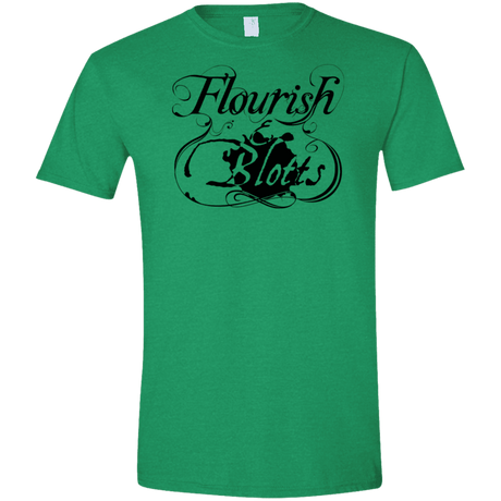 T-Shirts Heather Irish Green / M Flourish and Blotts of Diagon Alley Men's Semi-Fitted Softstyle