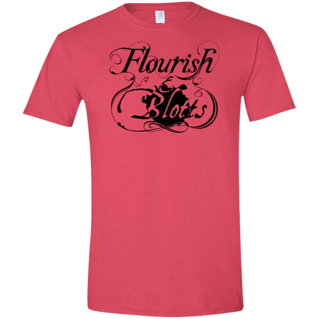 T-Shirts Heather Red / S Flourish and Blotts of Diagon Alley Men's Semi-Fitted Softstyle