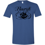 T-Shirts Heather Royal / X-Small Flourish and Blotts of Diagon Alley Men's Semi-Fitted Softstyle