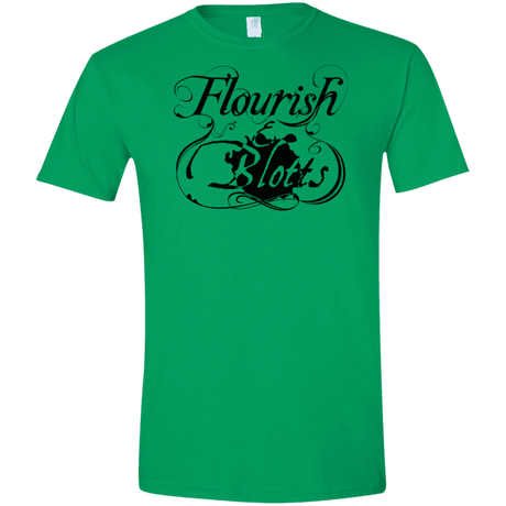 T-Shirts Irish Green / S Flourish and Blotts of Diagon Alley Men's Semi-Fitted Softstyle